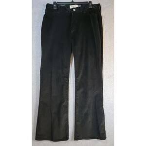 Vintage GAP Low Rise‎ Stretch Corduroy Flare Pants Size 14 Black Long 34x31 EUC